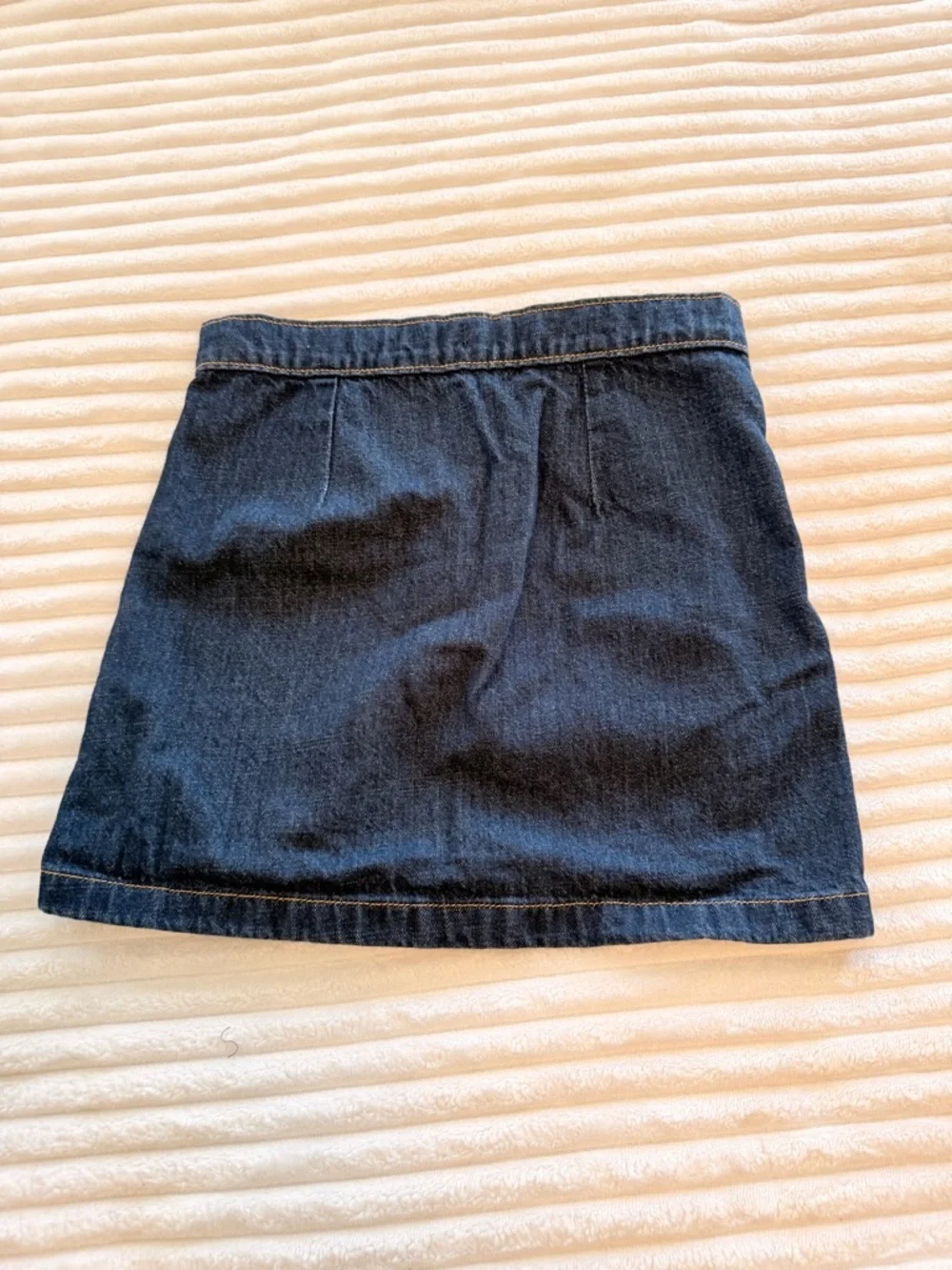 Old Navy Kids Dark Blue Button-Front Denim Mini Skirt